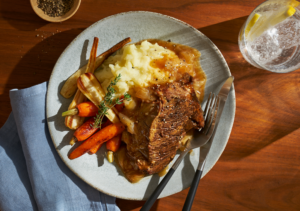 Braised Spanish Beef Roast With Sherry Au Jus ThinkBeef