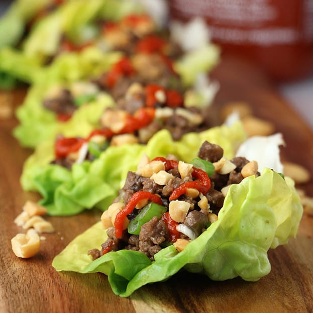 Thai Beef & Mushroom Lettuce Cups ThinkBeef