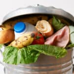 Fresh Food In Garbage Can To Illustrate Waste