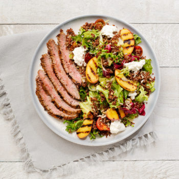 Balsamic-Steak-and-Grilled-Peach-Salad