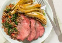 Orange Balsamic Roast Beef and Fennel with Quinoa Pilaf