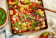 Greek-style Sheet-pan Steak Dinner