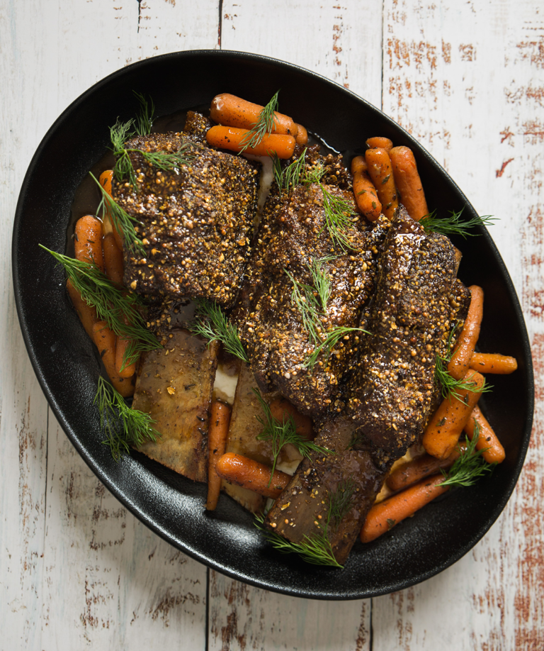 Pastramicrusted Braised Short Ribs ThinkBeef