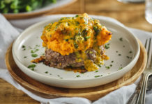 Air Fryer Sweet Potato-Topped Mini Meat Loaves