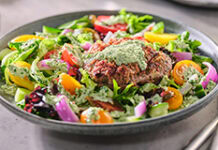 Grilled Veal Burgers with Aji Sauce