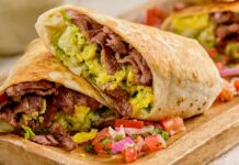 Steak and Egg Breakfast Burritos with Pico de Gallo
