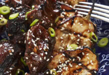 Grilled Asian-Style Beef Kabobs with Eggplant