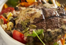 Grilled Veggie and Ground Beef Burger Bowls
