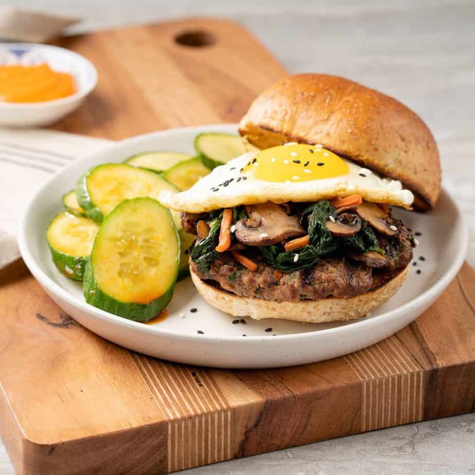 Korean-Bibimbap-Burger-with-Cucumber-Saladx-1068x1068