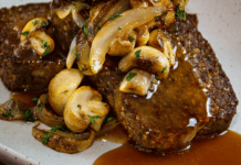 Mushroom Beef Meat Loaf with Mushroom Gravy