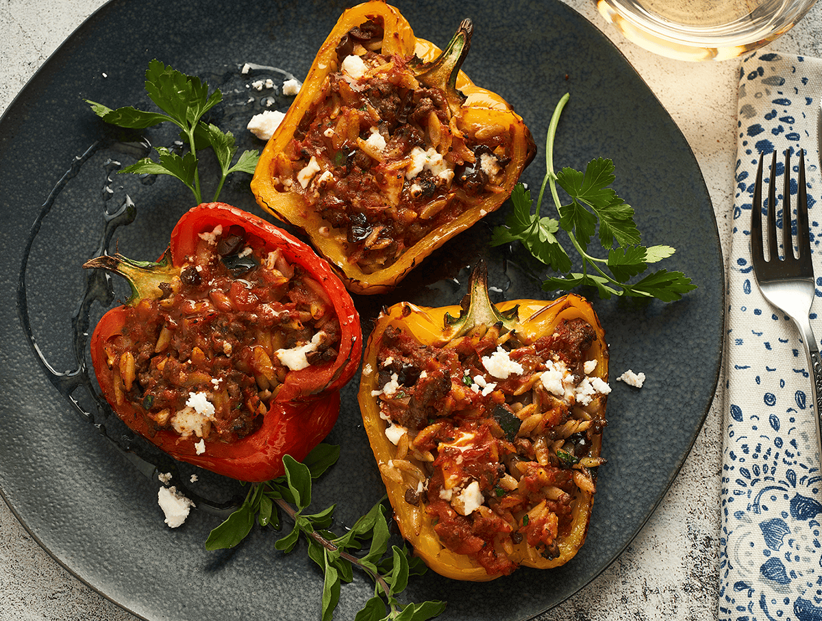 Roasted-Greek-Stuffed-Sweet-Peppers