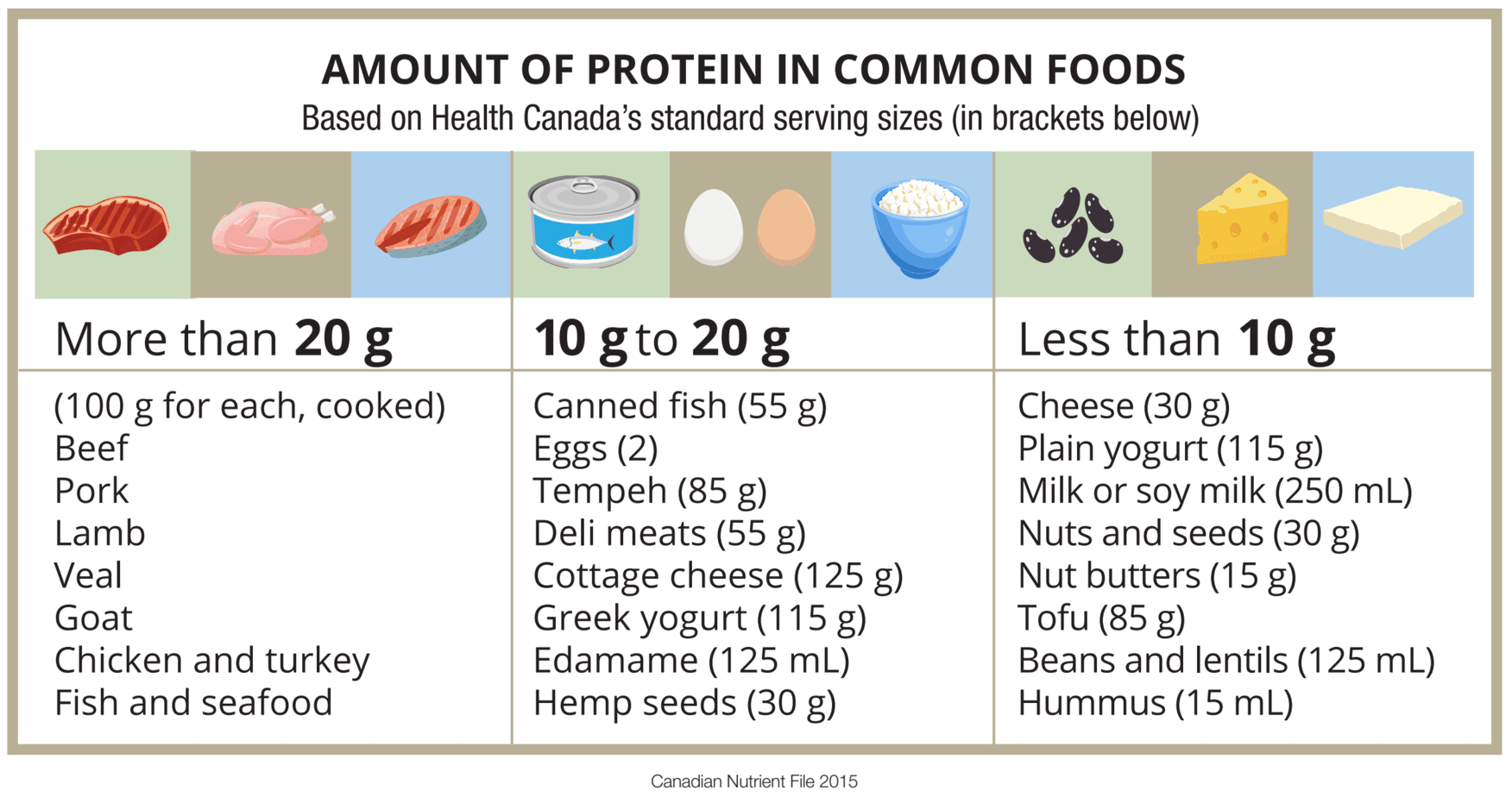 Protein in common foods