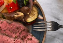 Sheet Pan Pesto Roast Beef and Vegetables
